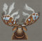 PANNA - Counted Cross Stitch Kit - Christmas Moose - ZM-7103-16 Count - Aida - 12.99 x 11.02 inch - DIY kit
