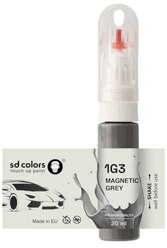 SD COLORS - Pennello per ritocchi grigio magnetico, 1G3, 20 ML, per riparazione graffi (solo vernice)