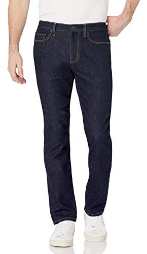 Amazon Essentials Herren Slim-Fit-Stretchjeans - Auslauffarben, Leicht Ausgespült, 34W / 32L