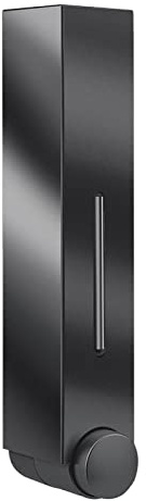 LOVIVER ABS Soporte de Pared dispensador de jabón Bomba Botella para jabón líquido Champú Gel de Ducha loción - Solo Negro