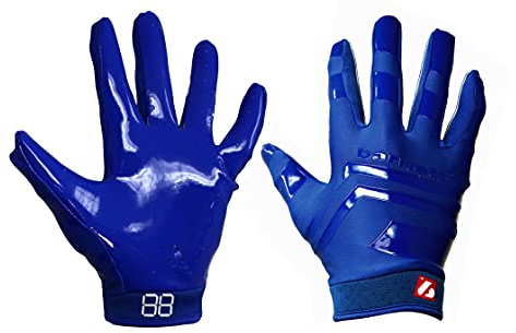 BARNETT FRG-03 Blue Professional Receiver Football Gloves, RE, DB, RB (XL)