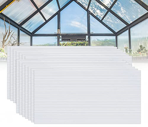 LARS360 Lot de 42 plaques alvéolaires à chambre creuse en polycarbonate - 1210 x 605 x 4 mm - Double pont résistant aux chocs et aux UV - Pour serres, garages, l’horticulture