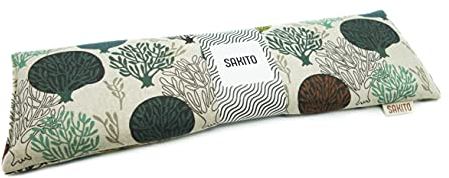 Körnerkissen Mikrowelle (43x12 cm) - Wärmekissen - Natürliche Linderung bei Nacken, Rücken und Menstruationsschmerzen, Anwendung mit Wärme oder Kälte - Hohe Wärmespeicherung - Lavendelduft