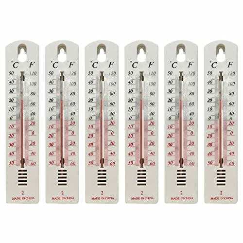 6/12 pezzi, termometro analogico interno, termometro esterno, 19,5 cm, termometro da giardino, alta precisione, termometro da parete, misuratore di temperatura per interni ed esterni, per casa