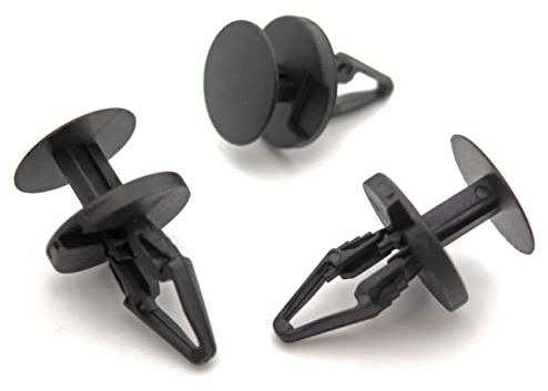 VVO Fastener – svart plastklämmor – hjulhusskål fram och stänkskärm kompatibel med vissa Ford Focus, Galaxy, Mondeo, Mustang, S-Max, Transit/Tourneo Connect, (paket med 10 klämmor)