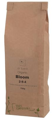 Dr Forest Organic Bloom 2-8-4 Fertiliser with Seaweed, Biochar & Humic Acid. High in phosphorous for plants in bloom 750g
