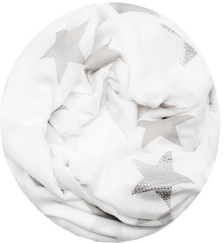 Gloop Loop schal leichterLangschal mit Sterne Muster Schlauchschal Tuch Viele Farben S201703