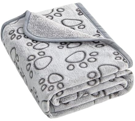 Manta De Impresión De Patatas De Gato - Mantas Para Cachorros Lavables | Manta De Cachorro Suave Para Perros Pequeños A Medianos | Lindo Diseño De Estampado De Pata Para La Cama, El Sofá Y La Protecci