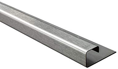 Quadrat Edelstahlschiene Fliesenprofil Fliesenschiene Edelstahl V2A L250cm 11mm gebürstet