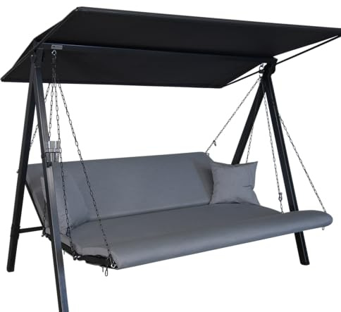 ANGERER Hollywoodschaukel Lounge Zip grau wetterfest