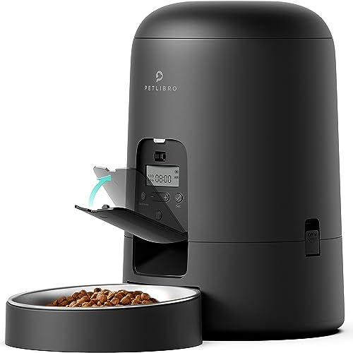 PETLIBRO Futterautomat Katze, Katzenfutter Automat Kabellos, Unterstützt 6 Monate Batterieleistung, Futterspender Katze mit Timer, 1-6 Mahlzeiten, Trockenfutter Automat für Katzen Programmierbare