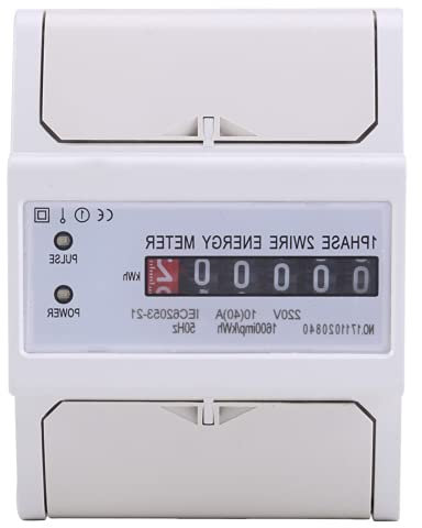 6-Digit Electric Meter 1 Phase 2 Wire KWh Meter Electricity Sub Meter Electricity DIN Rail Electronic Energy Meter 10A