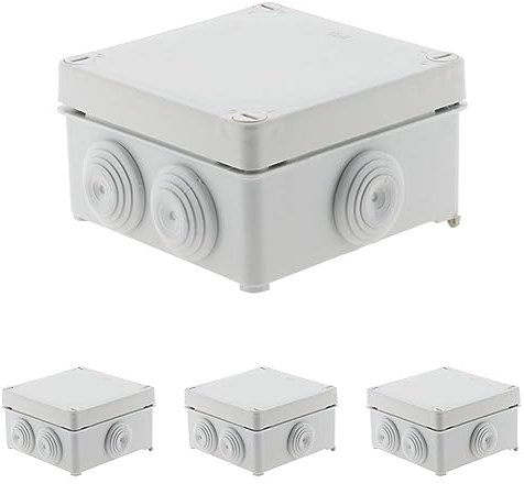 Boîte étanche carrée 100x100x50 à visser 1/4 de Tour IP 55 (Lot de 4)
