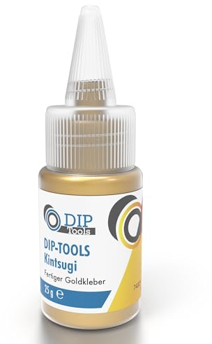 DIP-Tools Kintsugikleber 25g I schnelltrocknend und lange haltbar, Hochleistungskleber Kleber extra stark, für Leder, Pappe Holz Kork Schaum Kunststoff Gummi Metall, Kunststoffkleber Metallkleber
