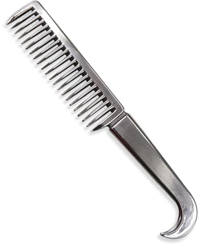 Horse Mane Comb – Aluminum Alloy Grooming Comb for Detangling Mane & Tail, Lightweight Rust-Resistant Livestock Comb for Horses (16.7cm)