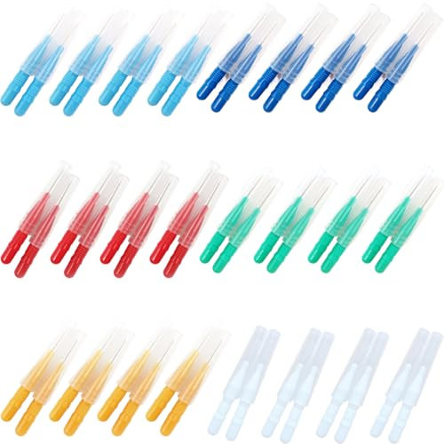 24 Pezzi Scovolini Interdentali 6 Colori, Spazzolini Interdentali con Cappuccio Protettivo 3 Misura, Scovolino Interdentale per l'Igiene Interdentale Mantenimento Della Salute Orale