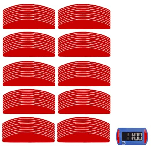 NHQZ 100 pezzi 3M Adhesive Pads Set, compatibile con Needit Park Mini disco di parcheggio elettronico, doppio lato adesivo speciale per parabrezza, striscia adesiva parcheggio Meter (34 * 6 mm)