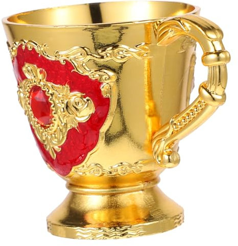 Zerodeko Bicchiere Per Liquori in Metallo Da Vino Retrò Contenitore Per Vino Rosso Da Accessorio Decorativo Tazza Multifunzione Per Degustazione