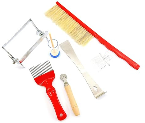 BUBEFSKD 7 Set Strumenti per Marcatura Apicoltore Pennello Alveari Nido Kit Apicoltura Apicoltori Strumenti Indispensabili Kit Professionali Apicoltura Adulti