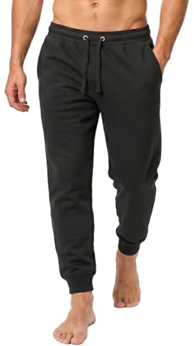 Iron Mountain Mens Joggers Fleece Tracksuit Bottoms, Black, 4XL | Anti-Pill Fabric, Cotton Blend, Elastic Waist, Practical Pockets, Ribbed Cuffs, Stretchable, Workwear, Active & Casualwear