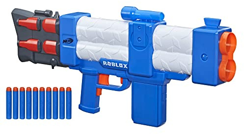 Nerf Roblox Arsenal: Pulse Laser Motorised Dart Blaster, 10 Nerf Darts, Clip, Code to Unlock In-Game Virtual Item