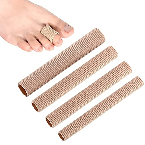 Manicotti per Dita Dei Piedi, 4 Pezzi Tubo Proteggi dita Piedi, Copri Dita in Gel Tagliabile, Salva Punte e Proteggi Dita, Protezione Dita Piedi per Prevenire Vesciche, Calli e Duroni (S+2*M+L)