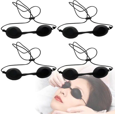 RTRTGS 4 Stück UV Schutzbrille, Solarium Brille,UV Augen Schutzbrille,Sonnenstudio Augenschutz,Zuverlässigen Infrarot Solarium Schutzbrille für Lasertherapie, IPL-Haarentfernung, UV-Schutz