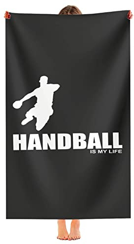 Essuie Silhouette De Handball Gant De Toilette Doux Drap De Plage Respirabilité Draps De Bain pour Enfants Femmes Spa 80X130Cm