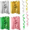 Gotetiso 12 Pièces Serpentins Métallisée Ruban Laser Sécorations Fête Suspendues Tourbillon Ruban Brillant Guirlandes à Spirales Suspensions Décoration Ruban pour Anniversaire Mariage Fête 4 Couleurs
