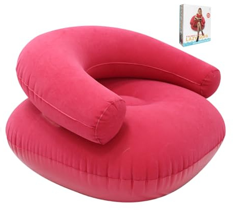 SVCEQZE Sillón Inflatable | Asiento Portátil y Cómodo con Superficie Afelpada,Sillones Inflables para Noche de Películas,para Salón Dormitorio Al Aire Libre Playa Piscina Viaje Estadio Noche de Cine