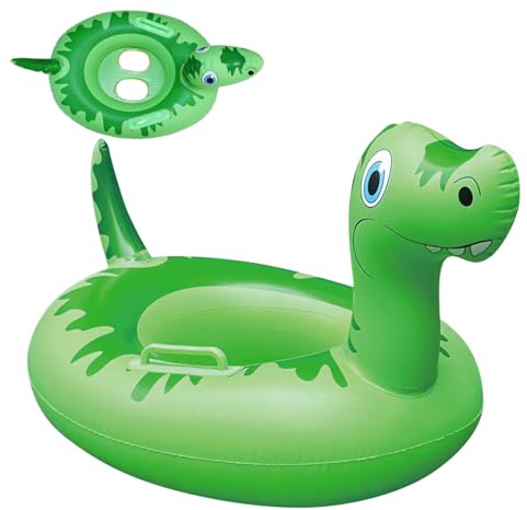 Simring för baby, uppblåsbar simring för småbarn, simhjälp med simsäte PVC simcykel med handtag dinosaurie simsäte flytande barn för 6 månader – 3 år gammal pool simring