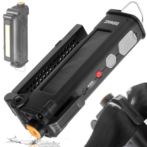 Duronic CT51 Kit Emergenza Auto 4in1 Martello Frangivetro Taglia Cintura | Sicurezza, Torcia LED Ricaricabile USB-C con Allarme Sirena 110dB e Base Magnetica, Soccorso Stradale Auto Camion Furgone