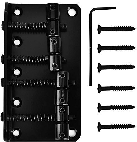 Chevalet de guitare basse 4 cordes, pont métallique Pièces de rechange pour guitare basse électrique (noir)