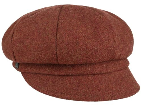 Lierys Shetland Wool Balloon Cap Handmade 100% Wool Fleece Lined Melange Made in Italy Women Autumn Winter