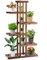 RELAX4LIFE Scaffale Porta Piante in Legno di Abete da Interno ed Esterno, Scaffale per Fiori, Portafiori Angolare, Esposizione Multiuso (Modello 15)