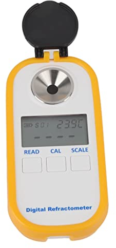 Fdit Refraktometer des weißen Spirit-Messgeräts Digitales Handheld Refraktometer Spiritkonzentration Messgerät Messbereich 0-80% Alkoholkonzentration Messgerät