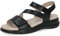 CAPRICE Damen Sandalen flach aus Leder Bequem, Schwarz (Black Nappa), 36 EU