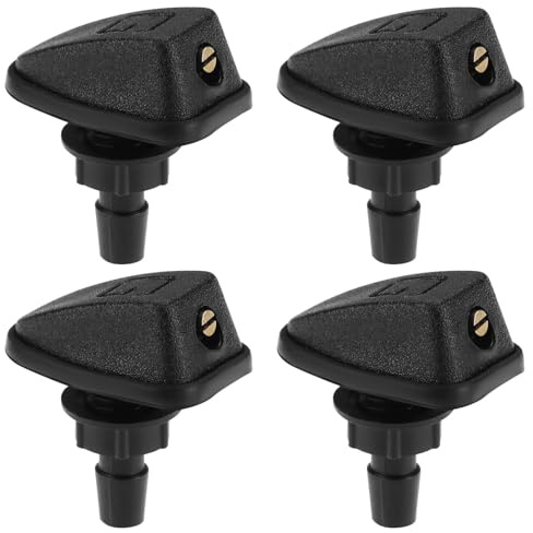 The Lord of the Tools 4 Stück Automotive Scheibenwaschdüse Ersatz Für Die Meisten Autos LKW Vans Wischer Düse Washer Sprayer Universal Schwarz