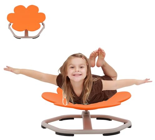Yosamy Chaise rotative sensorielle pour autisme et TDAH, chaise pivotante à 360° silencieuse avec base en métal robuste de 60 kg, chaise de thérapie vestibulaire antidérapante pour enfants de 3 ans et