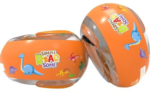Arm Floaties for Kids Inflatable Swim Arm Bands Pool Kid Arm Floaties for Swimming Pool Water Wings for Toddlers and Adults 3-14yrs for Swim Learning (Dinosaur, L（3-14 Years）)