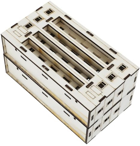 ULDIGI Lot De 2 Maisons en Bois Miniatures Petites Cabanes en Rondins À Monter Soi-Même Fournitures D'Artisanat Table De Sable Maison Modélisme Jouets Cabane en Rondins