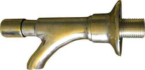 PEBSHOP Wasserhahn für Brunnen, Druckknopf, Messing, 1 Loch, traditionell, Wandmontage