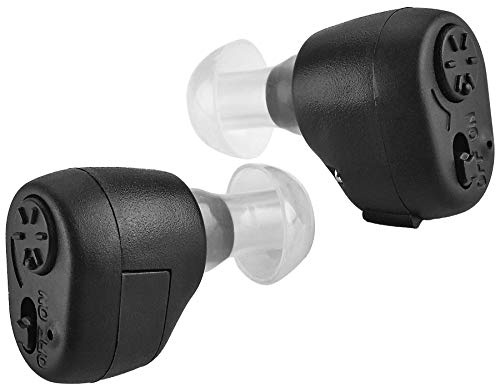 Digital - in-The-Canal (ITC) Pair of in Ear Devices, Doctor Designed Personal for Adults and Enhancer Set, (Black)