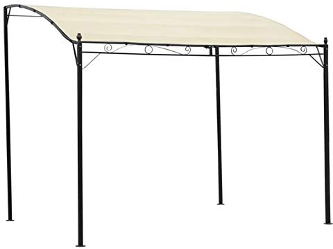 Tidyard Trädgårdslusthus, festskydd, pergola, trädgård, terrass, lusthus, solskydd, trädgårdstält, gräddvit, 3 x 2,5 m