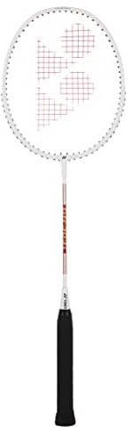 YONEX GR 303i Badmintonschläger aus Aluminium besaitet mit vollständiger Schlägerhülle (weiß) | für Anfänger | 83 Gramm | hohe Haltbarkeit