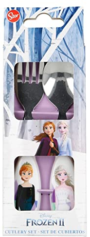 Kinderbesteck-Set aus Edelstahl - Gabel und Löffel (Frozen)