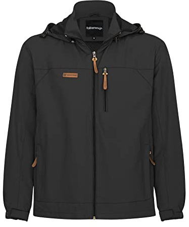 FALKENSTEJN Summer Windbreaker Anorak Windjacke leichte Jacke (5XL, Black)