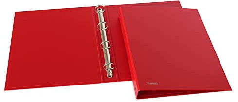 FAVORIT Ringordner Sprint aus Karton, 22 x 30 cm, 4 runde Ringe, 30 mm, rot 400173353