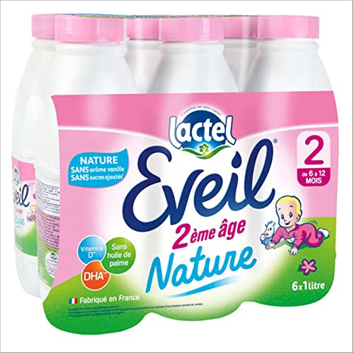 Lactel Eveil Natural, Toddlers, 6 x 1 Litre