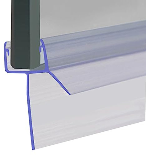 Shower or Bath Screen Door Seal | Fits 6, 7 or 8mm Glass | Seals Gaps of Up to 30mm | 80cm, 90cm, 140cm or 200cm Long | Clear | SEAL197 (80cm)